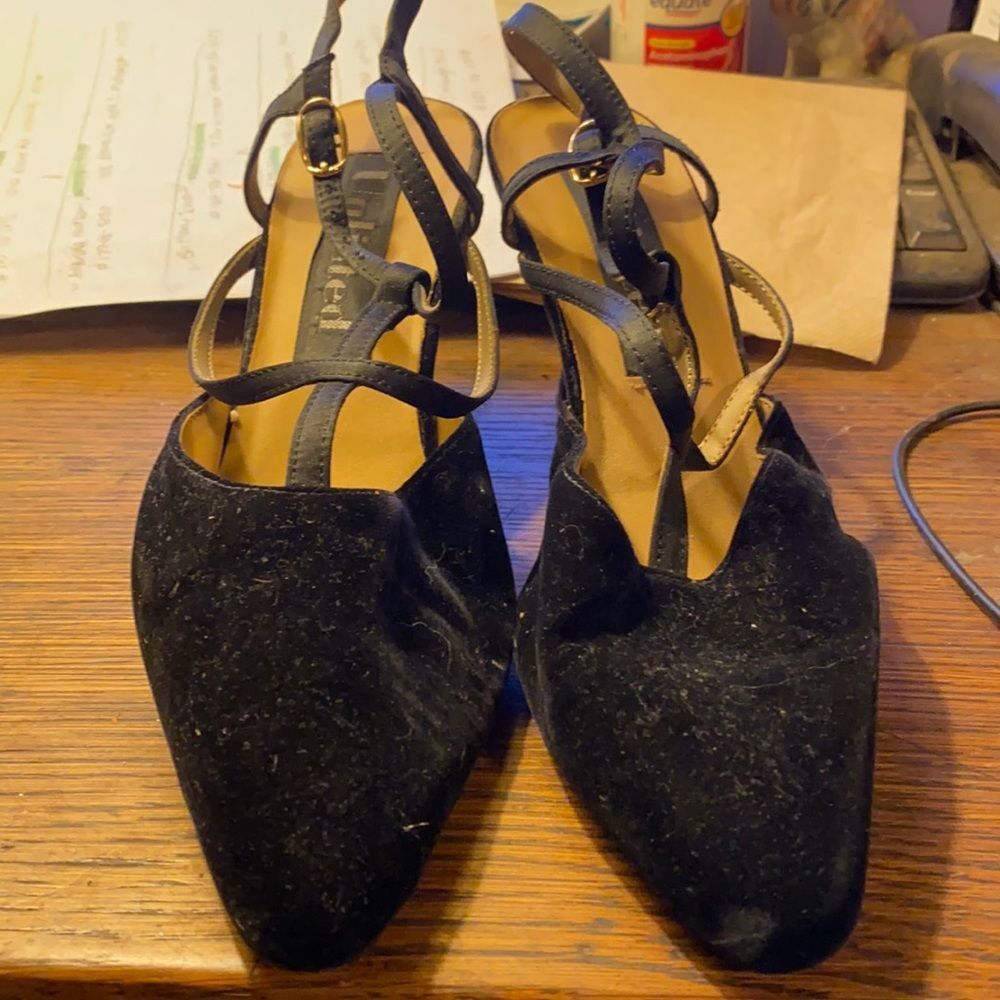 Black velour shoes sz.7
